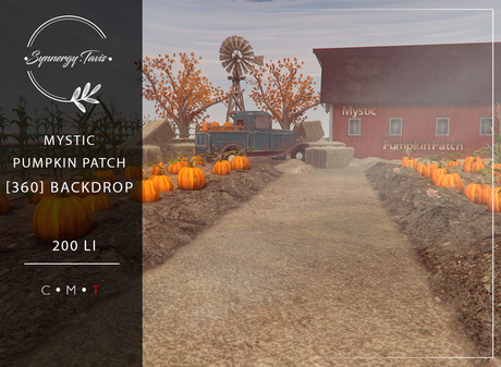 Second Life Marketplace Synnergy Tavis Mystic Pumpkin Patch Backdrop